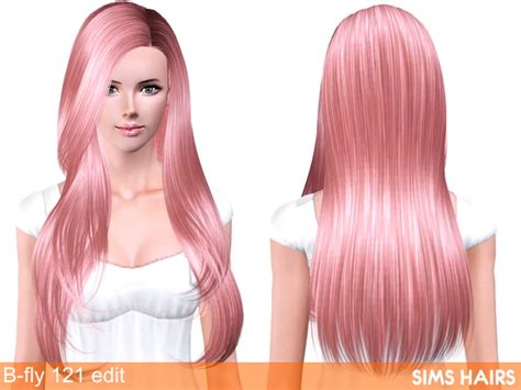 B Fly Sims 121 Af Hairstyle Retextured By Sims Hairs