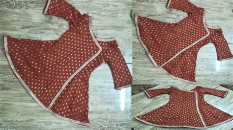 Angrakha Style Frock With Panels Very Easy Method Cutting And