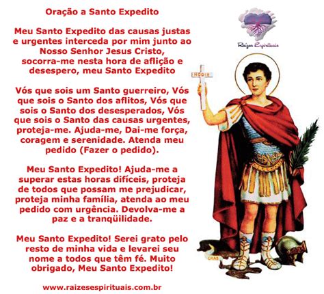 Oração a Santo Expedito Raizes Espirituais