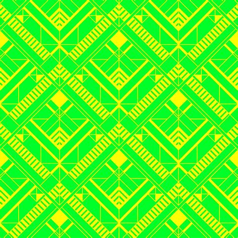 Large Neon Green And Neon Yellow Art Deco Poster Painting By Florence