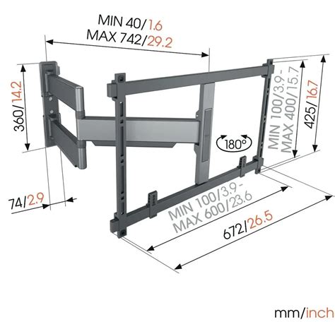 Vogels Support TV orientable TVM 5845 55 à 100 Noir HIFI