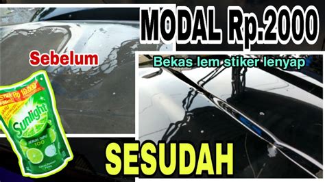 Cara Membersihkan Bekas Lem Stiker Skotlet Tanpa Menggunakan Bensin