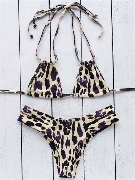 Leopard Print Bandage Bikini Set Leopard M Swimsuit Bikinis Bikini