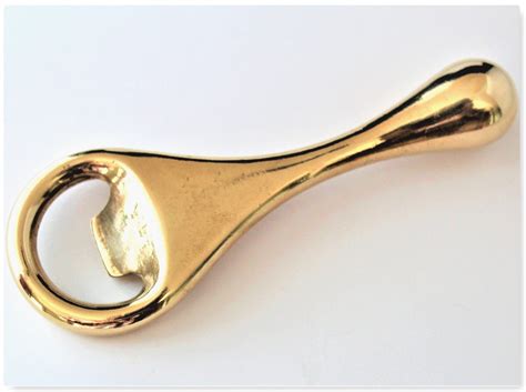 Contemporary Design Brass Bottle Opener Mid Century Barware