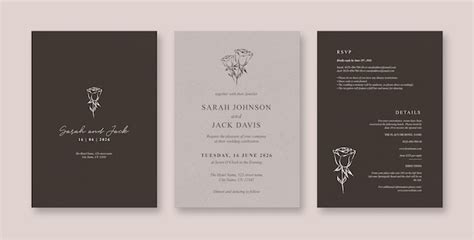 Premium Psd Simple And Elegant Wedding Card Template