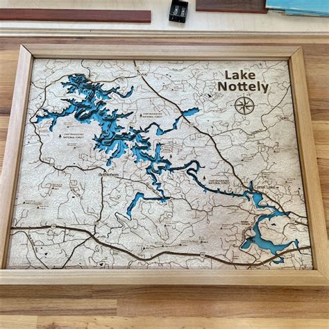 Laser Cut Lake Map Etsy