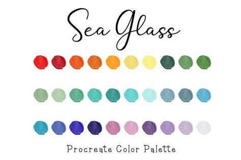 Sea Glass Procreate Palette Swatches