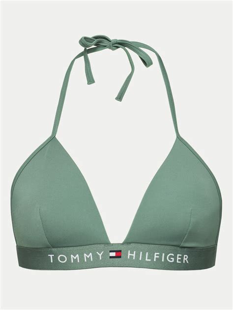 Tommy Hilfiger Góra od bikini UW0UW04109 Zielony Modivo pl