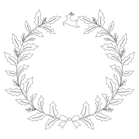 Wreath Printable Template