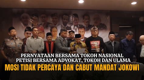 PERNYATAAN BERSAMA POROS PEMBEBASAN UNTUK BANGSA DAN NEGARA MOSI TIDAK