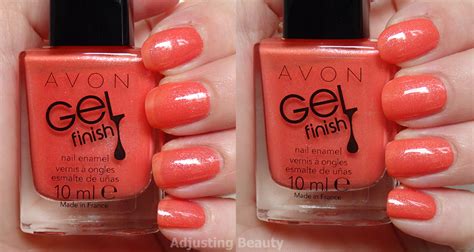 Review Avon Gel Finish Nail Enamels Sheer Nude Coral Pink Berry Lavender Adjusting Beauty