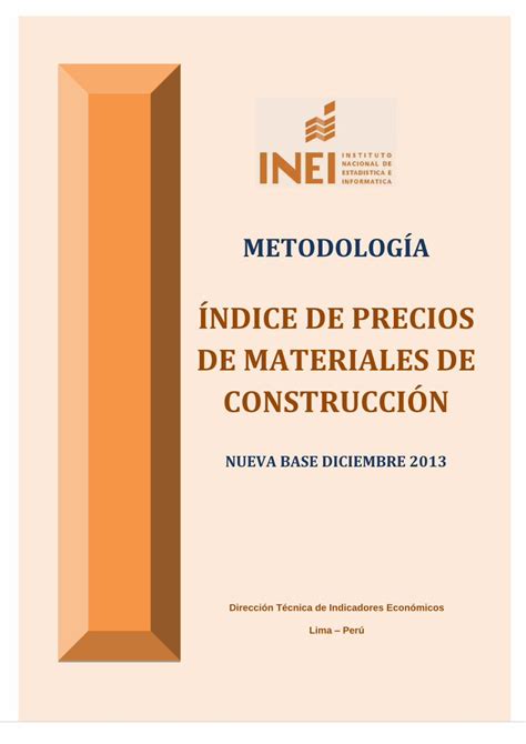 PDF METODOLOGA DEL NDICE DE PRECIOS DE PDF fileÍNDICE 1