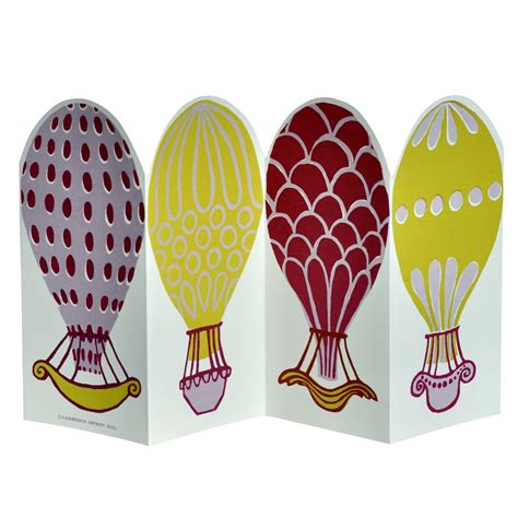 Cambridge Imprint Special Card Hot Air Balloons Cwt Tatws