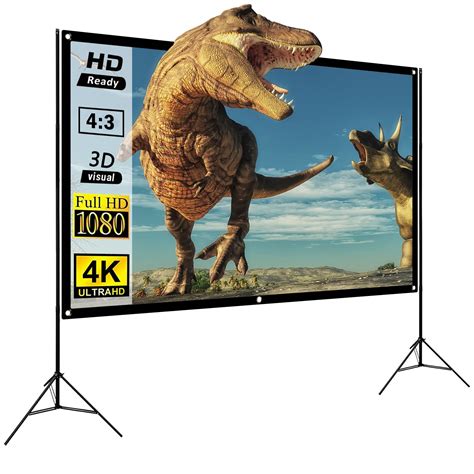 Iljndtgbe Projector Screen Projection Movies Screen Hd Foldable