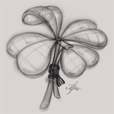 Four Leaf Clover Drawing Pencil