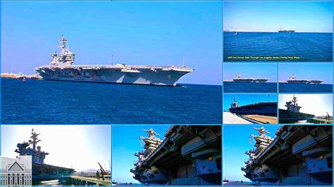 Uss Carl Vinson Sails Through Los Angeles Harbor During Fleet Week