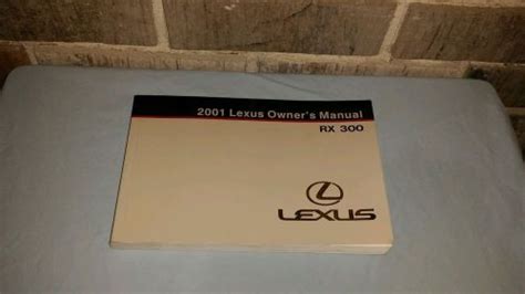 Purchase Very Nice Oem 2001 Lexus RX 300 Owners Manual Book In Mount