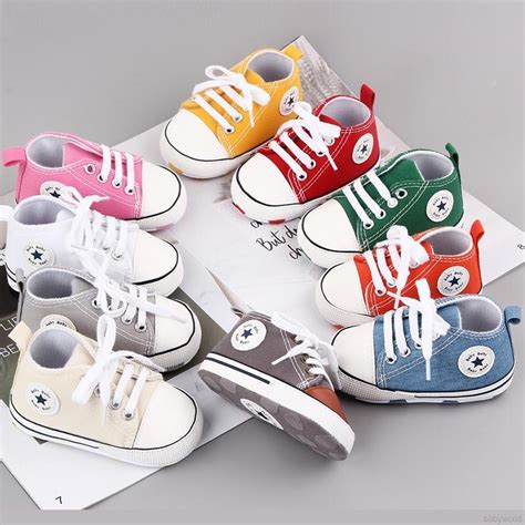 Newborn Baby Boys Girls First Walkers Shoes New Canvas Baby Sports