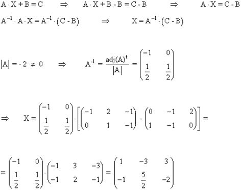 Ejercicios Resueltos De Ecuaciones Matriciales Con Determinantes