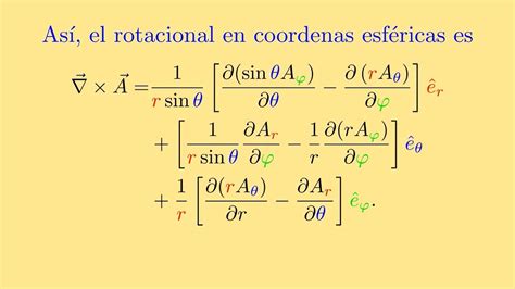 El Operador Rotacional En Coordenadas Curvil Neas Youtube