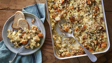 Fennel Leek And Squash Gratin With Hazelnuts Recipe BBC Food