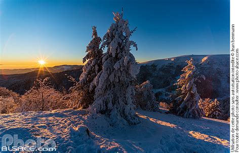 Photo Lever De Soleil Depuis Les Trois Fours En Hiver Parc Naturel