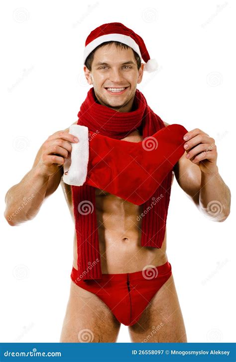 Homem Sexy Papai Noel Imagem De Stock Imagem De Natal