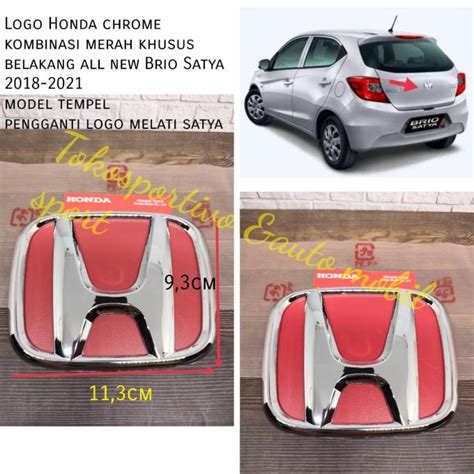 Jual Logo Emblem Lambang Honda All New Brio Satya Chrome