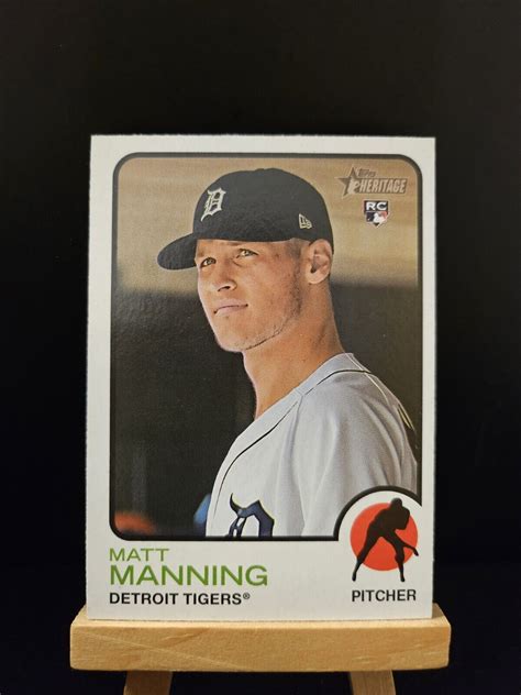 Topps Heritage Matt Manning Rc Detroit Tigers Ebay