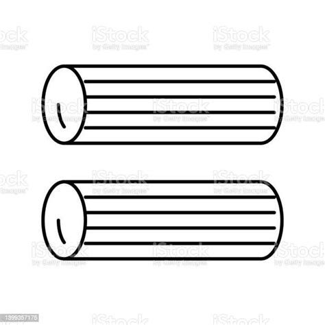 Rigatoni Icône De Ligne De Pâtes Illustration Vectorielle Vecteurs