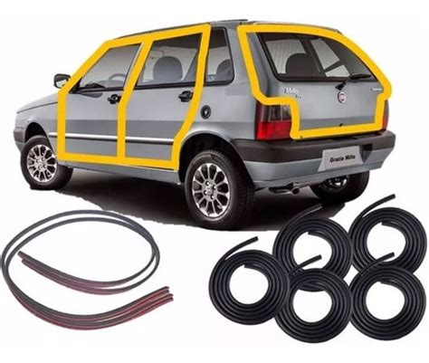 Kit Borracha Mala Portas E Pingadeira Fiat Uno Pts Parcelamento Sem