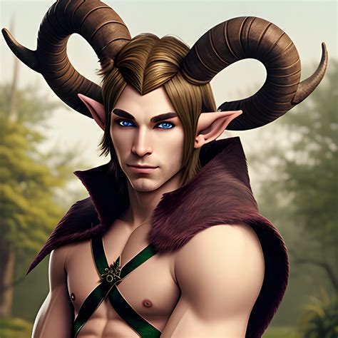 Male Elf With Horns Arthub Ai