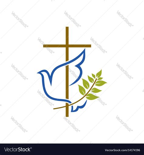 Church Logo And Christian Symbols Royalty Free Vector Image