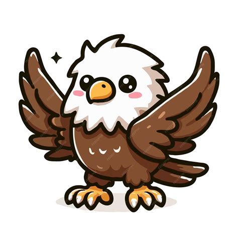 Premium Vector Cute Eagle Cartoon Vector On White Background