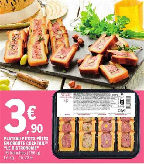 Promo Plateau Petits P T S En Cro Te Cocktail Le Bistronome Chez