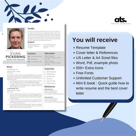 Ats Friendly Resume Template Collection In Zip File With Mini Ebook