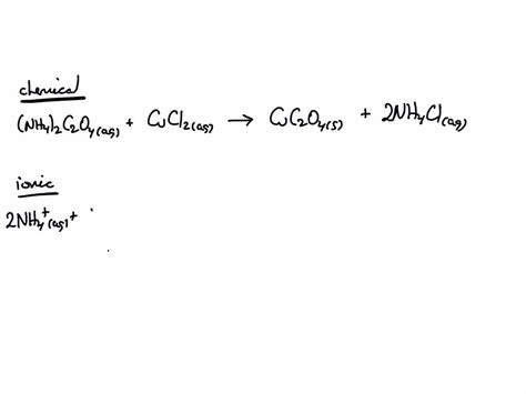 Solved A Write The Balanced Complete Chemical Equation The Complete