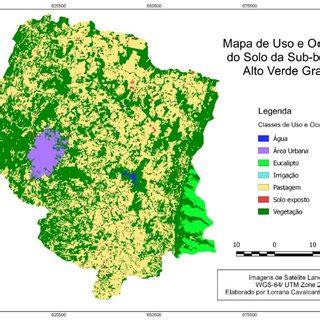 Mapa temático do uso e ocupação do solo da sub bacia do Alto Verde