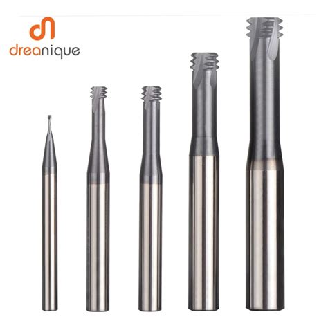 1pc Carbide Alloy 3 Tooth Coated M10 M12 Thread End Mills Cnc