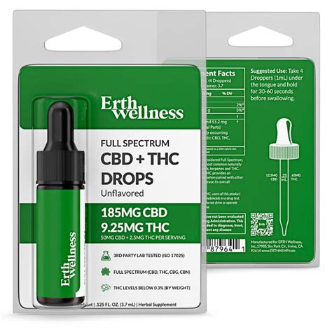 Erth Wellness Cbd Oil Tincture Full Spectrum Vaperanger Wholesale