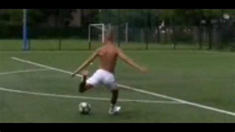 Football Soccer How To Shoot With Power From Side Position Youtube