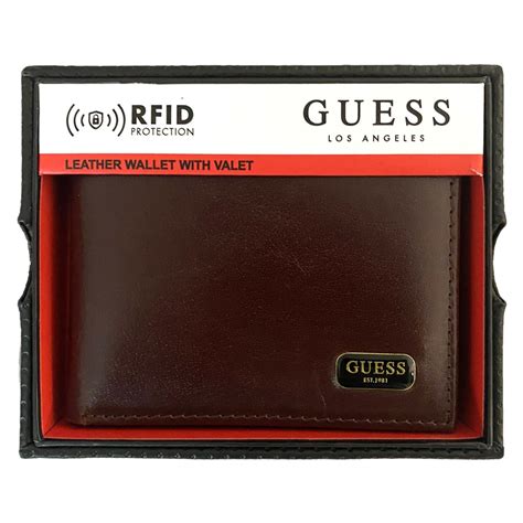 Guess Chavez Leather Passcase Mens Moneycash Wallet Rfid Block Card Holder Cog The Warehouse