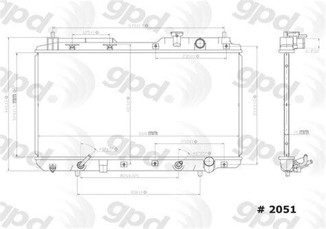 Radiador Para Honda CR V 1997 1998 1999 2000 2001 Marca GLOBAL PARTS