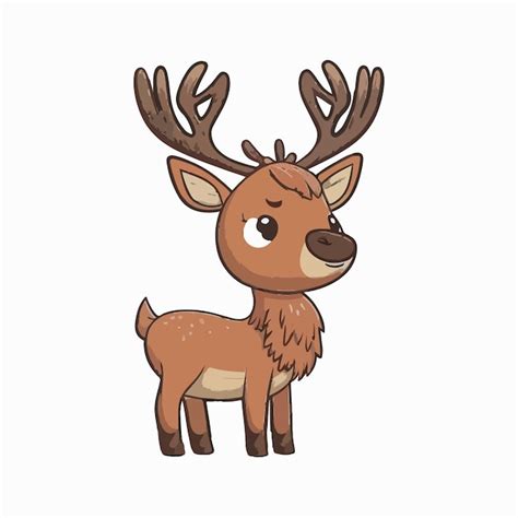 Premium Vector Vector Cute Elk Cartoon Style