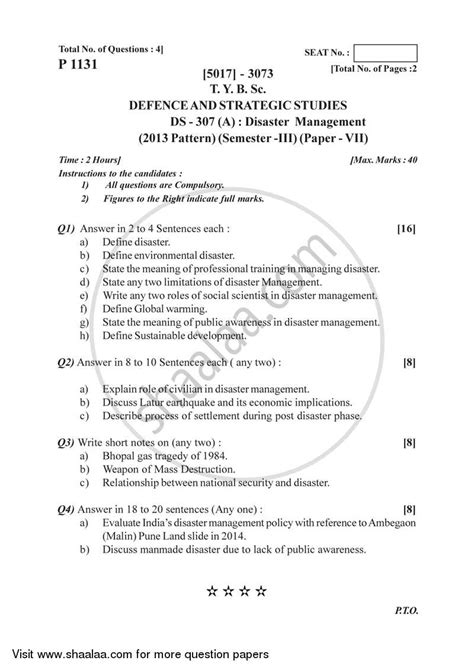 Ignou Mpa 018 Disaster Management Question Paper 2023 2024 49 Off