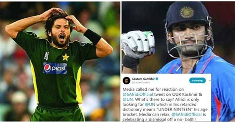 Shahid Afridi Tweets About Oppression In Kashmir Gautam Gambhir