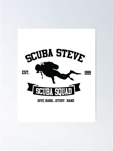 Scuba Steve Scuba Squad Poster For Sale By Luisoart Redbubble