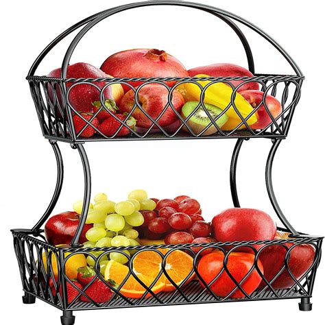 Buy Perlegear Tier Portable Removable Countertop Fruit Storage Basket