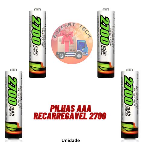 Pilha Palito Recarregável 2700 mah aaa 1 Unidade Pilha Shopee Brasil