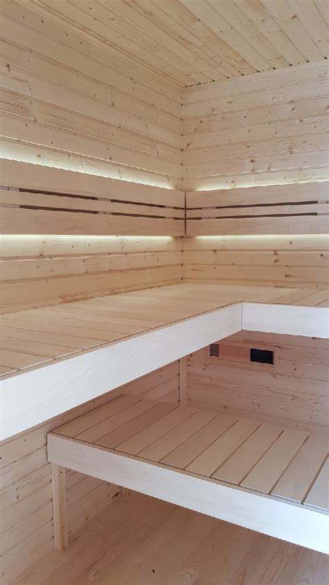 European Spruce Interior Sauna In Container Sds Australia